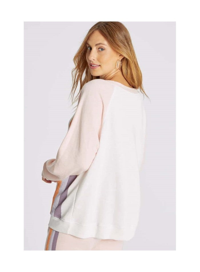 NEW Wildfox L But First Cocktails Sommers PINK Sweatshirt Flocked #87495