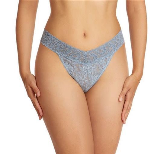 NEW Hanky Panky 2pr Teal Signature Lace Original Rise Thong Underwear 83566