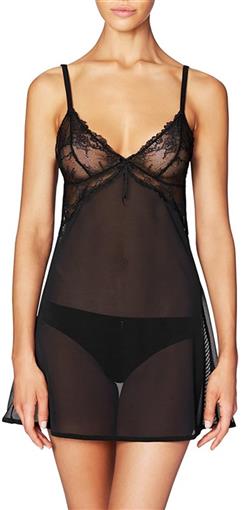 New NWT Heidi Klum XS French Lace Chemise H70 1166B Black 89446