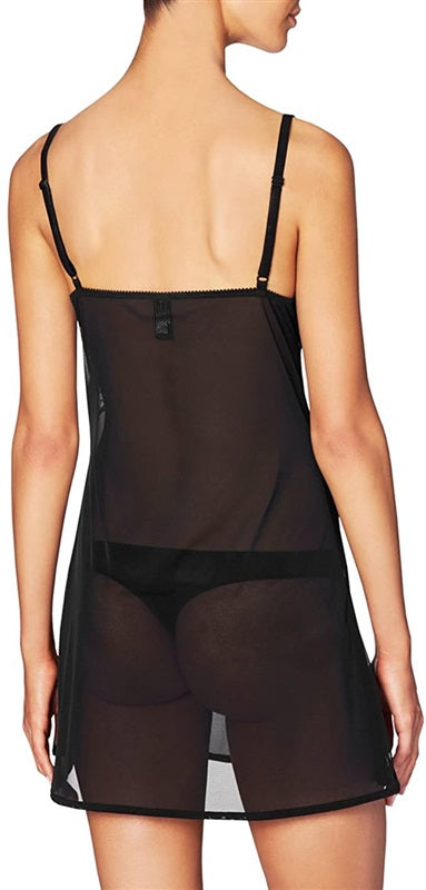 New NWT Heidi Klum XS French Lace Chemise H70 1166B Black 89446