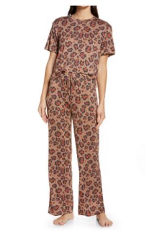 NWT HoneyDew M All American Pajamas In Brick Leopard 92348