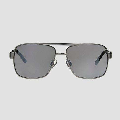 NWT Foster Grant Colin Driver Polarized Aviator Sunglasses Black UV400 #90456