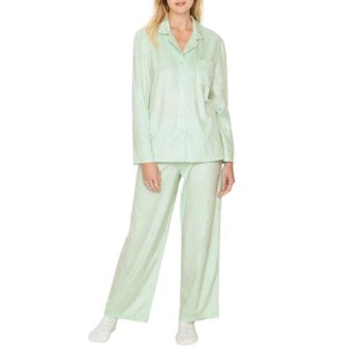 New Karen Neuburger Girlfriend Minky Fleece Pajamas XL Aqua Polka Dot #88103