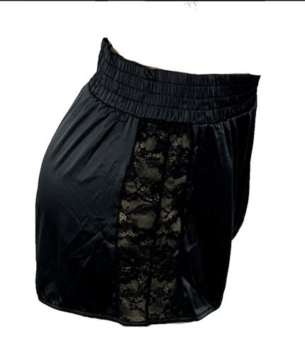 NWT Kendall & Kylie Black Silk & Lace Tap Pants Boxers S 77706