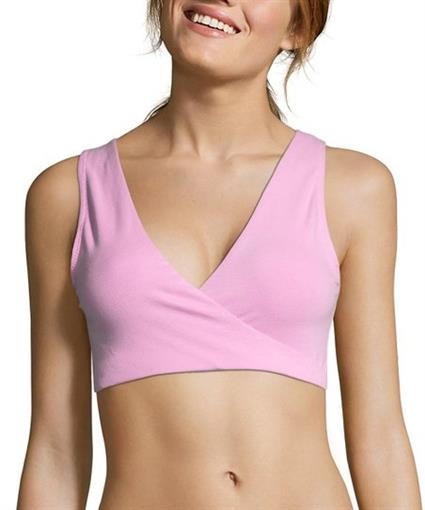 NWOT Lamaze LG Cotton Spandex Sleep Bra Nursing Maternity Pink 90289