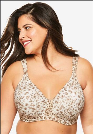 NEW Leading Lady 46D Leopard Molded Lightly Padded Underwire Bra 5028 #79799