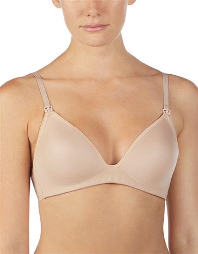 NEW OnGossamer 32DD Next to Nothing Micro Wireless Nursing Bra Beige #87671