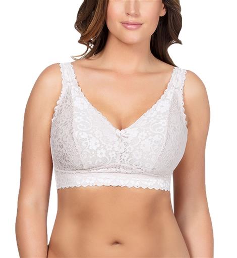 NWT Parfait by Affinitas 32I ADRIANA WIRE-FREE LACE BRALETTE Ivory #87948