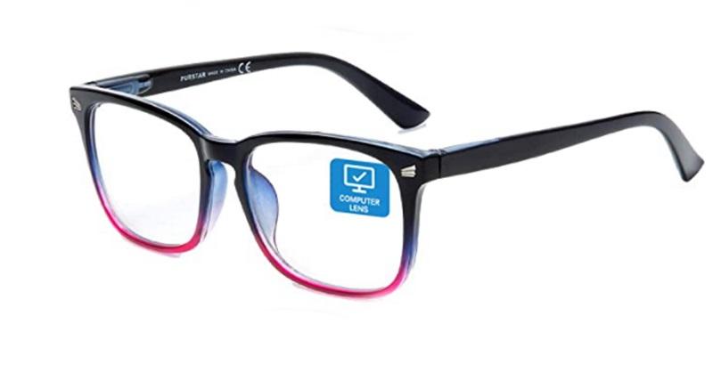 NWT Pink & Black Ombre Square Reading Nerd Glasses 1.5 Readers F17 88116