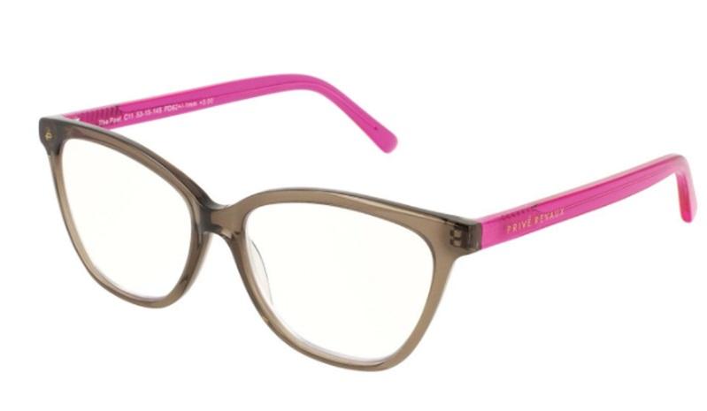NWT Prive Revaux The Poet Reading Glasses 0.0 Brown Pink 78141