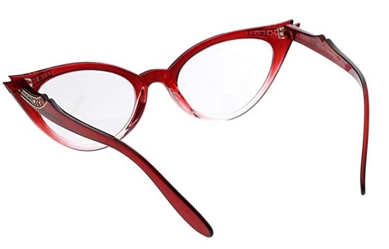 NWT Red Cat Eye Blue Light 2.5 Reading Nerd Glasses Readers F-7 88105