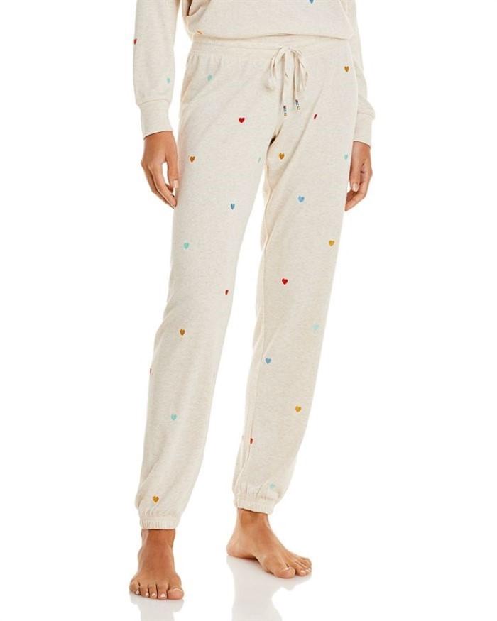 New PJ Salvage Happy Glamper Tie Dye Cotton Fleece Jogger Lounge Pants XL 84671