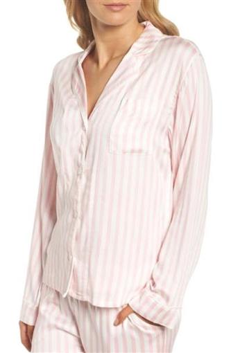 New PJ Salvage Pink & White Striped Jersey Knit Lounge Pajama Top