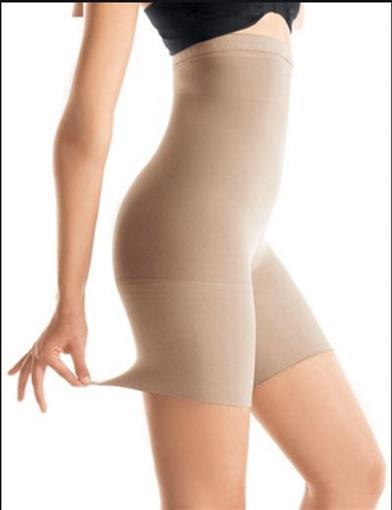 NWT SPANX Higher Power Mid-Thigh Shaper 409 Sz A Taupe #77609