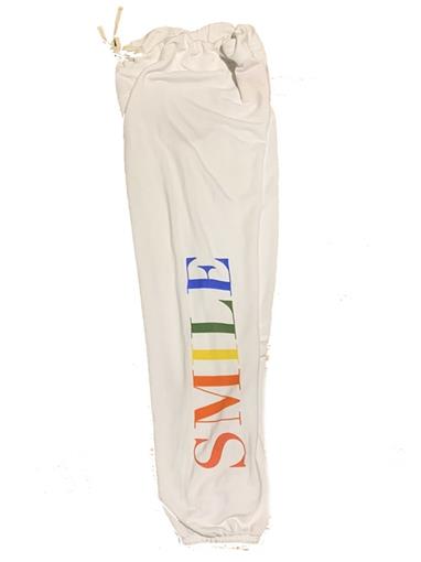 NWT Sundry SMILE Rainbow Sweatpants Sz 2 Medium #88162