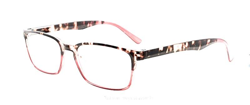 EyeKepper Rectangle 1.0 Pink Tortoiseshell Fade Reading Glasses Reader G5 88205