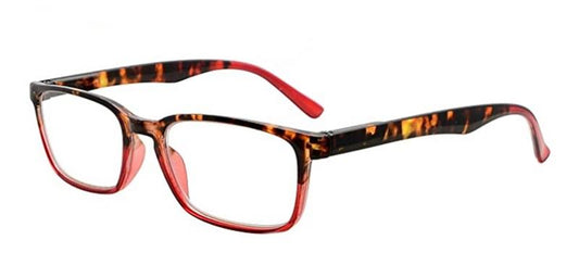 EyeKepper Rectangle 1.0 Red Tortoiseshell Fade Reading Glasses Reader G6 88206