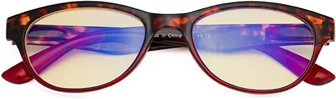 CessBlu Red Tortoise Blue Light Blocking Glasses Cat Eye 3.0 Readers 84741