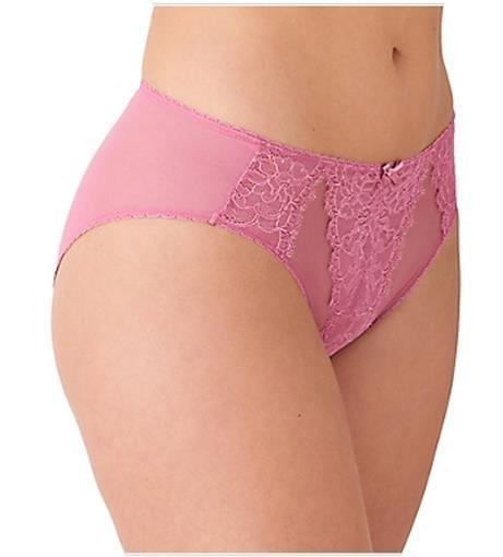 NEW Wacoal Retro Chic Brief Panty XL 841186 Pink Chantilly Lace #79324