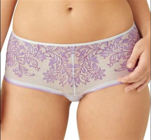 NEW Wacoal M 845340 Net Effect Purple Panty Boy Shorts Underwear #78773