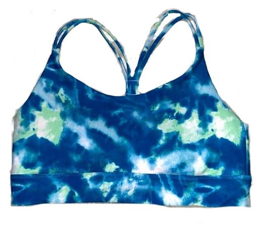NWT WildFox Blue Sapphire Tie Dye Med Sports Tank Bra #87230