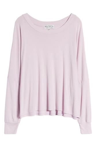 NEW Wildfox S Baggy Beach Jumper Purple Sweatshirt Sample #88159