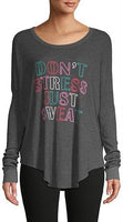 NEW Wildfox LG Don't Stress Sweat Thermal Swing Tee #90425