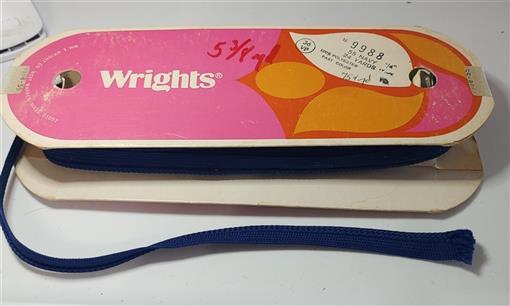 Vintage 5yds Wrights Navy Blue Cording 81246
