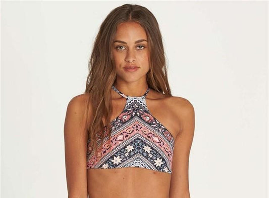 BillaBong Large Blissed Out Reversible XT12NBBL High Neck Bikini Top #86444